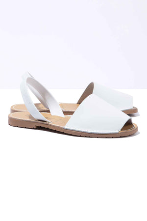 PALIDO - White Leather Menorcan sandals