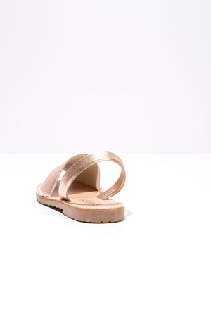 Rose Gold - Metallic Leather Menorcan sandals