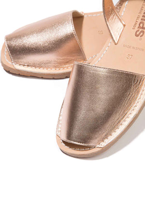 Rose Gold - Metallic Leather Menorcan sandals