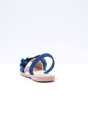Talaia Indigo - Navy Frilled Menorcan sandals