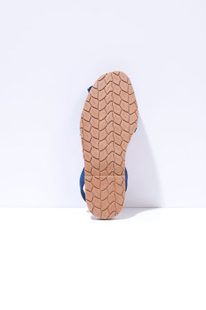 Talaia Indigo - Navy Frilled Menorcan sandals