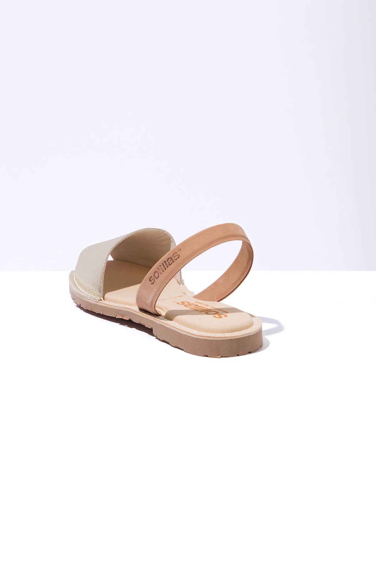 Terroso Oro Mimoso - Original Menorcan Sandals in Gold and Tan Leather