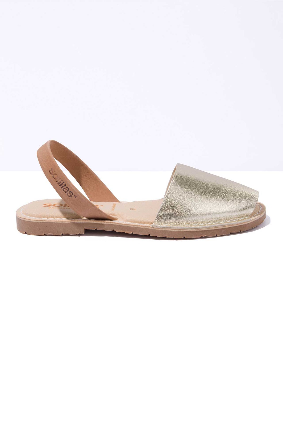 Terroso Oro Mimoso - Original Menorcan Sandals in Gold and Tan Leather