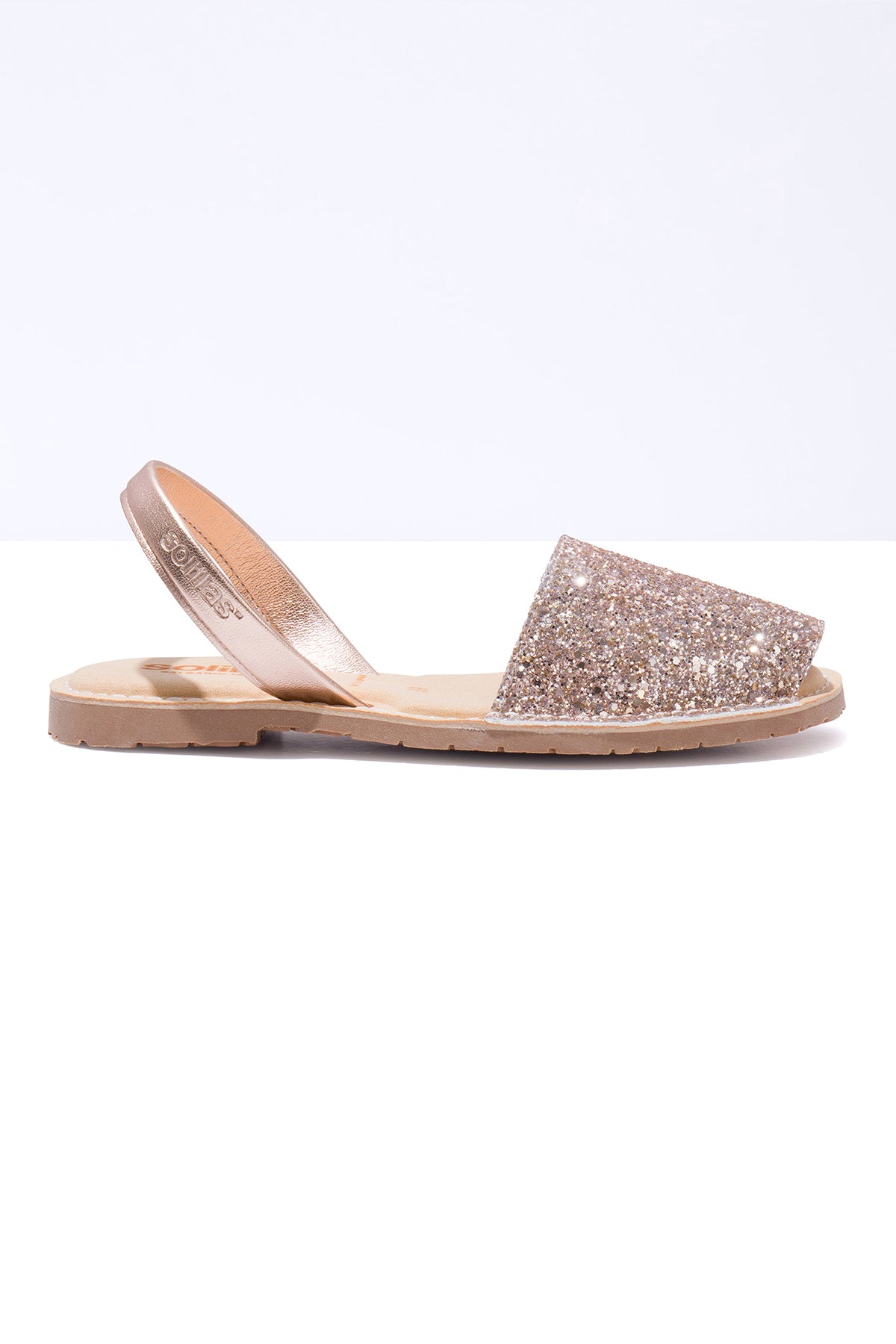 Rose Gold Glitter Mimoso Vegan - Original Menorcan Sandals