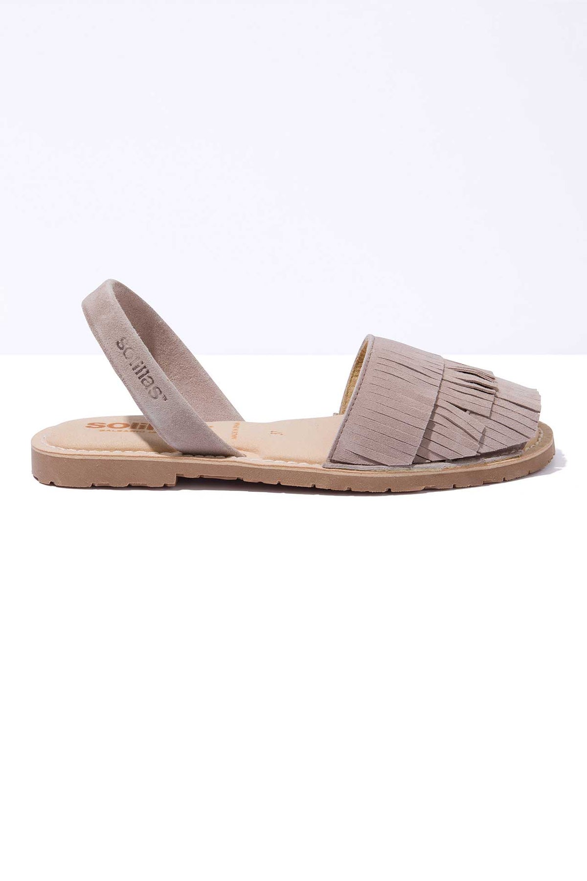 Pedra Franja Mimoso - Fringe Detail Leather Menorcan Sandals