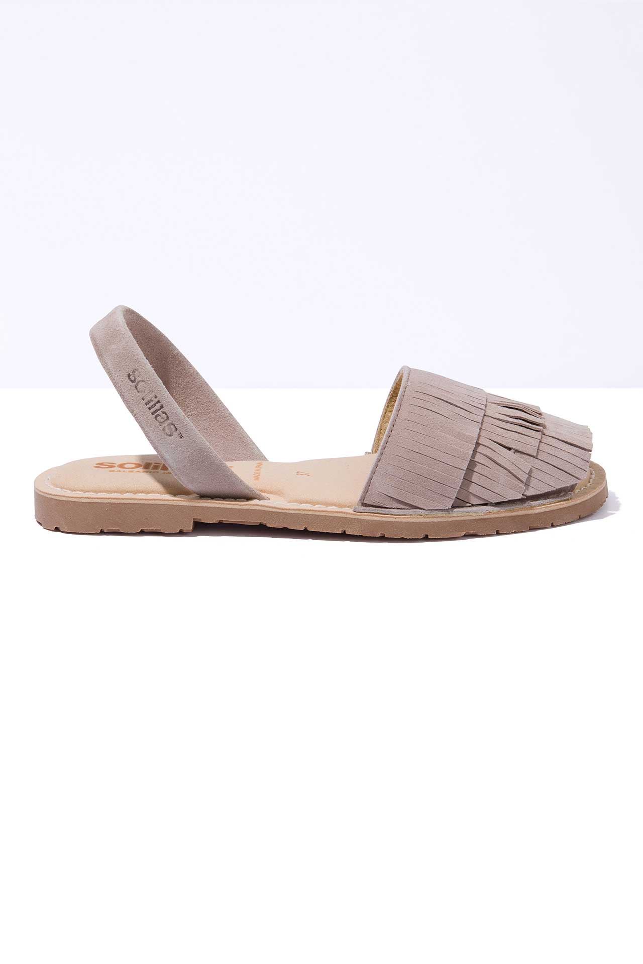 Pedra Franja Mimoso - Fringe Detail Leather Menorcan Sandals