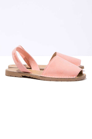 FLOR - Pink Suede Menorcan sandals