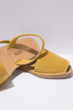MUSTARD - Yellow Suede Menorcan sandals