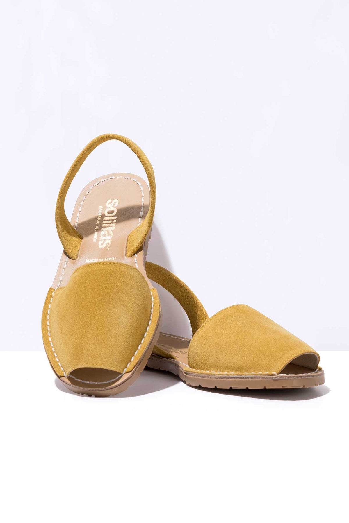 Mustard - Original Menorcan Sandals in Yellow Suede