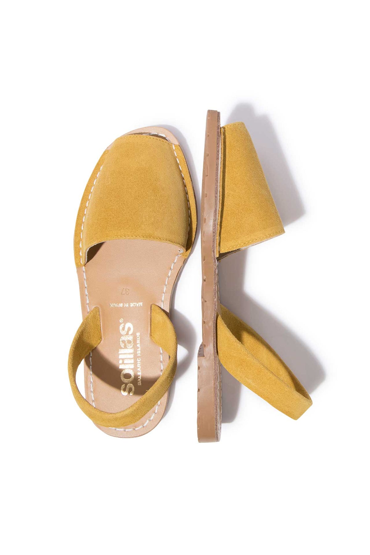 Mustard - Original Menorcan Sandals in Yellow Suede