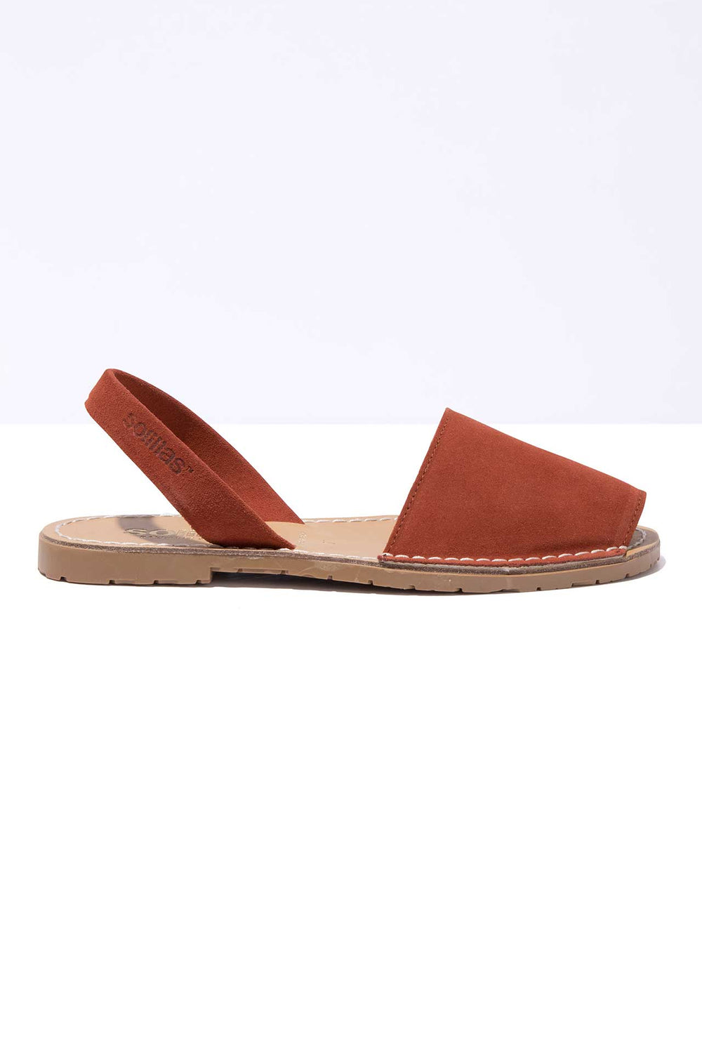 ROJA - Terracotta Red Suede Menorcan sandals
