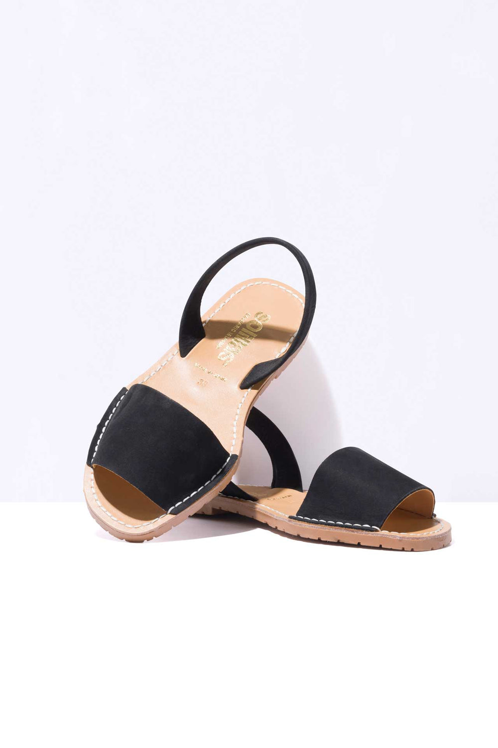 NOCHE FRESCA - Black Menorcan sandals