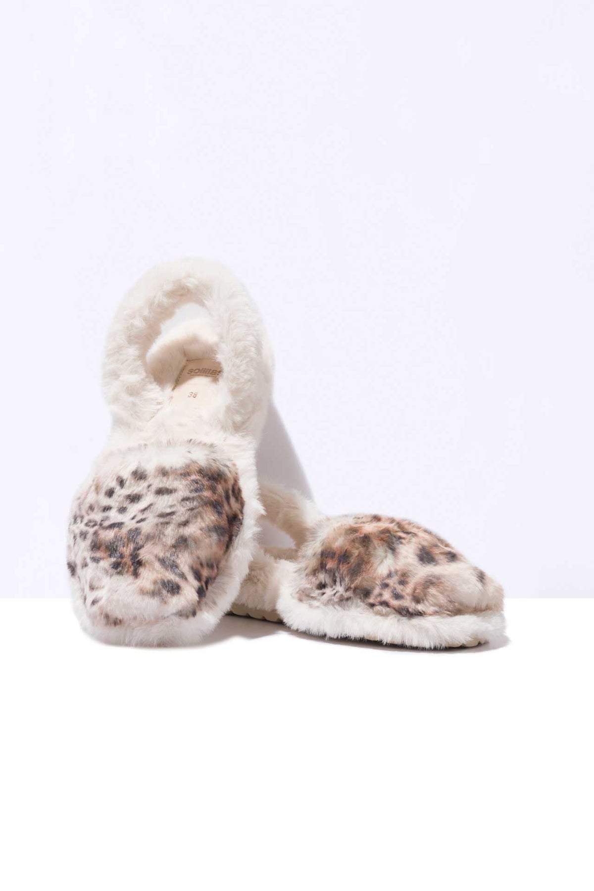 LEOPARDO CASA  - Leopard Fluffy Balearic Slippers