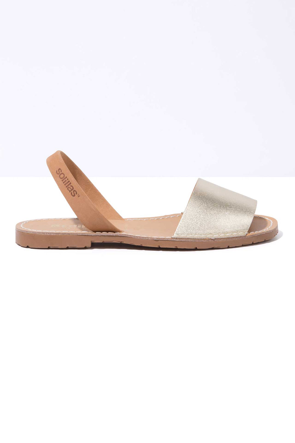TERROSO ORO FRESCA - Gold & Tan Menorcan sandals