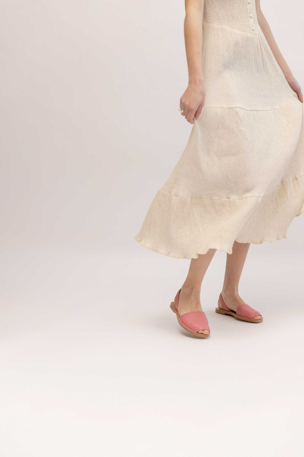 SORBETE ORIGINAL - Pink Leather Menorcan Sandals