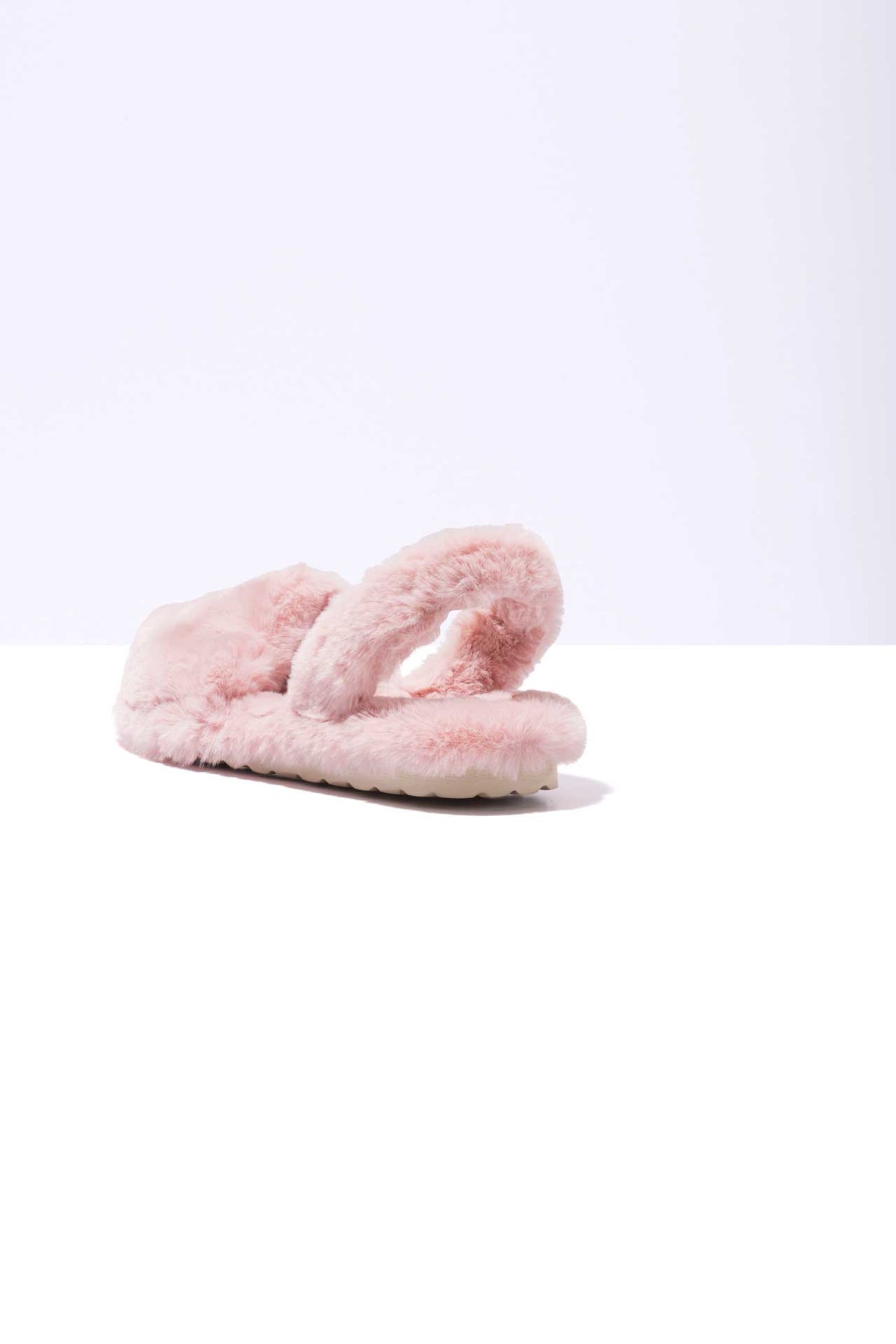 Faux Fur Slippers in Pink, The Meek Boutique