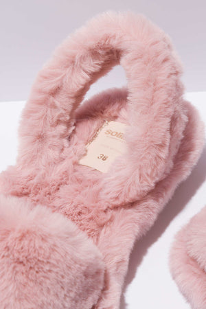 MIA CASA  - Pink Fluffy Balearic Slippers