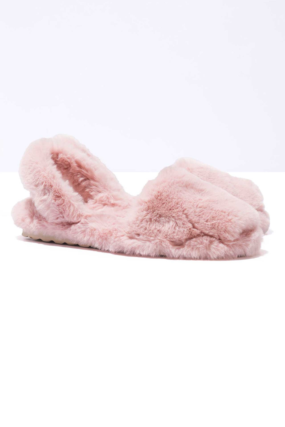 MIA CASA  - Pink Fluffy Balearic Slippers