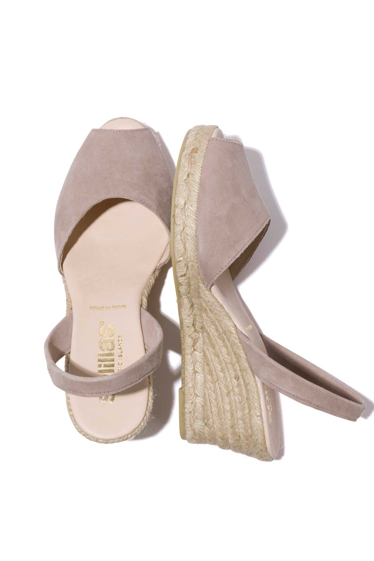 PEDRA LALIA - Espadrille Wedge Grey Suede Menorcan Sandals