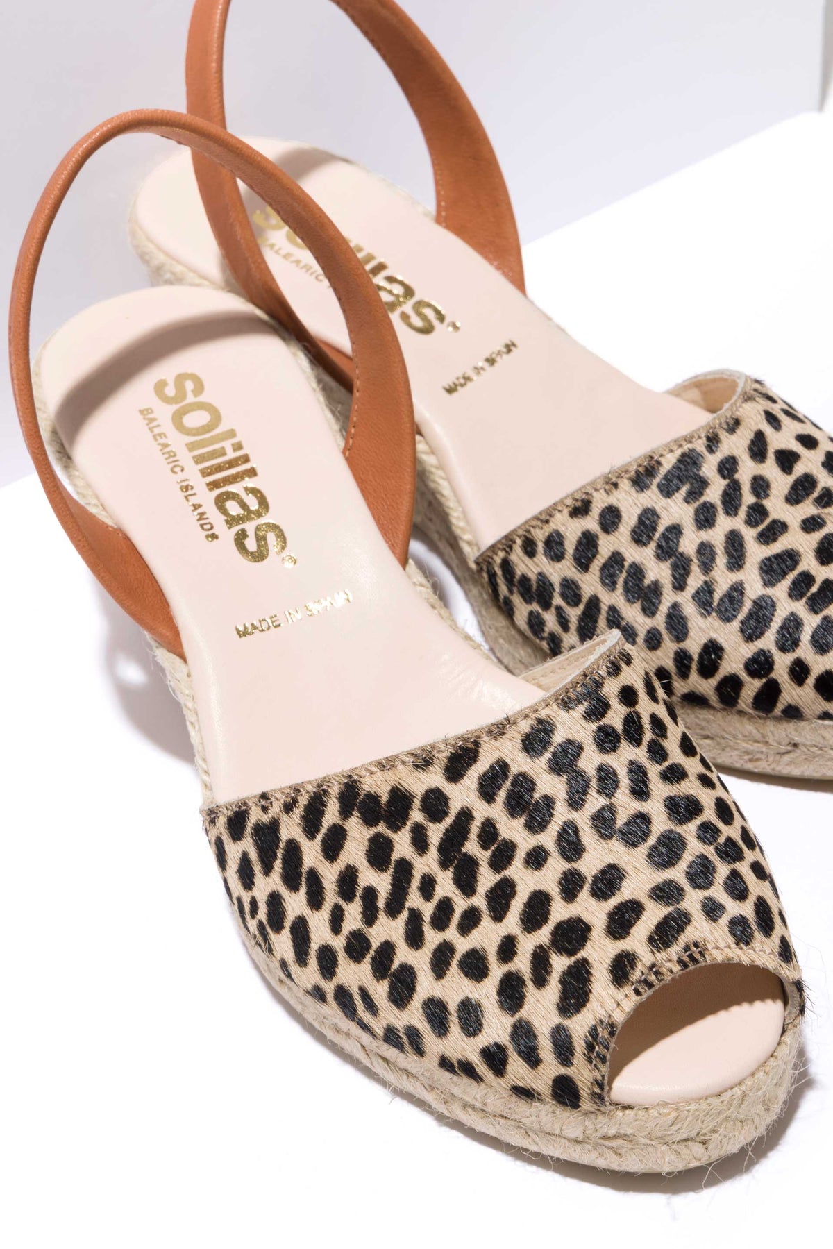 Leopard print store closed toe sandals