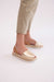 TERROSO ORO CARME - Espadrille Flatform Gold & Tan Leather Menorcan Sandals
