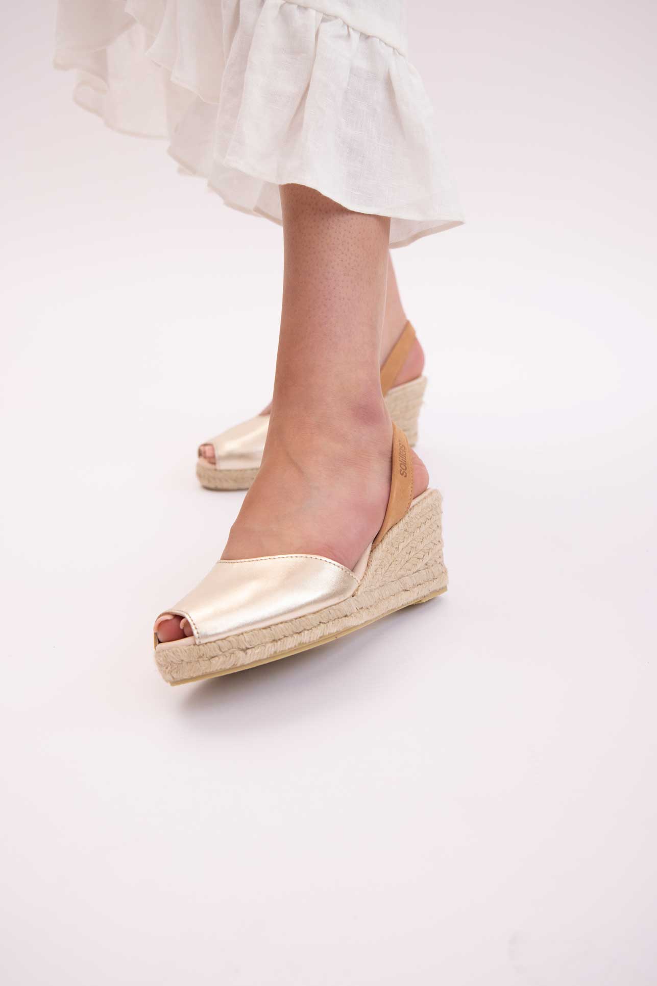 Gold Tan Espadrille Wedge Menorcan Sandals Avarcas Solillas