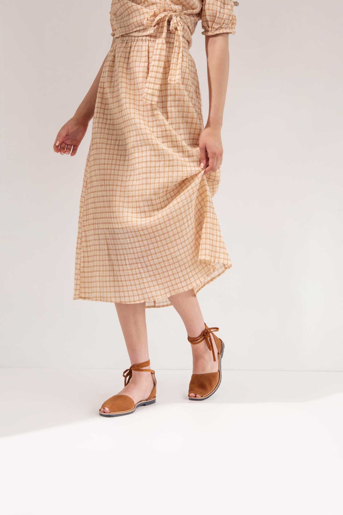 Arenilla - Suede Ankle Tie Sandals