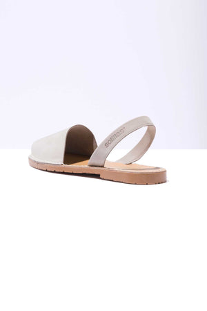 Grey Nubuck Leather Menorcan Sandals Avarcas | Solillas | PEDRA - solillas