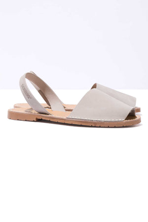 PEDRA - Grey Nubuck Leather Original Menorcan Sandals