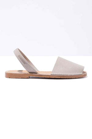 PEDRA - Grey Nubuck Leather Original Menorcan Sandals
