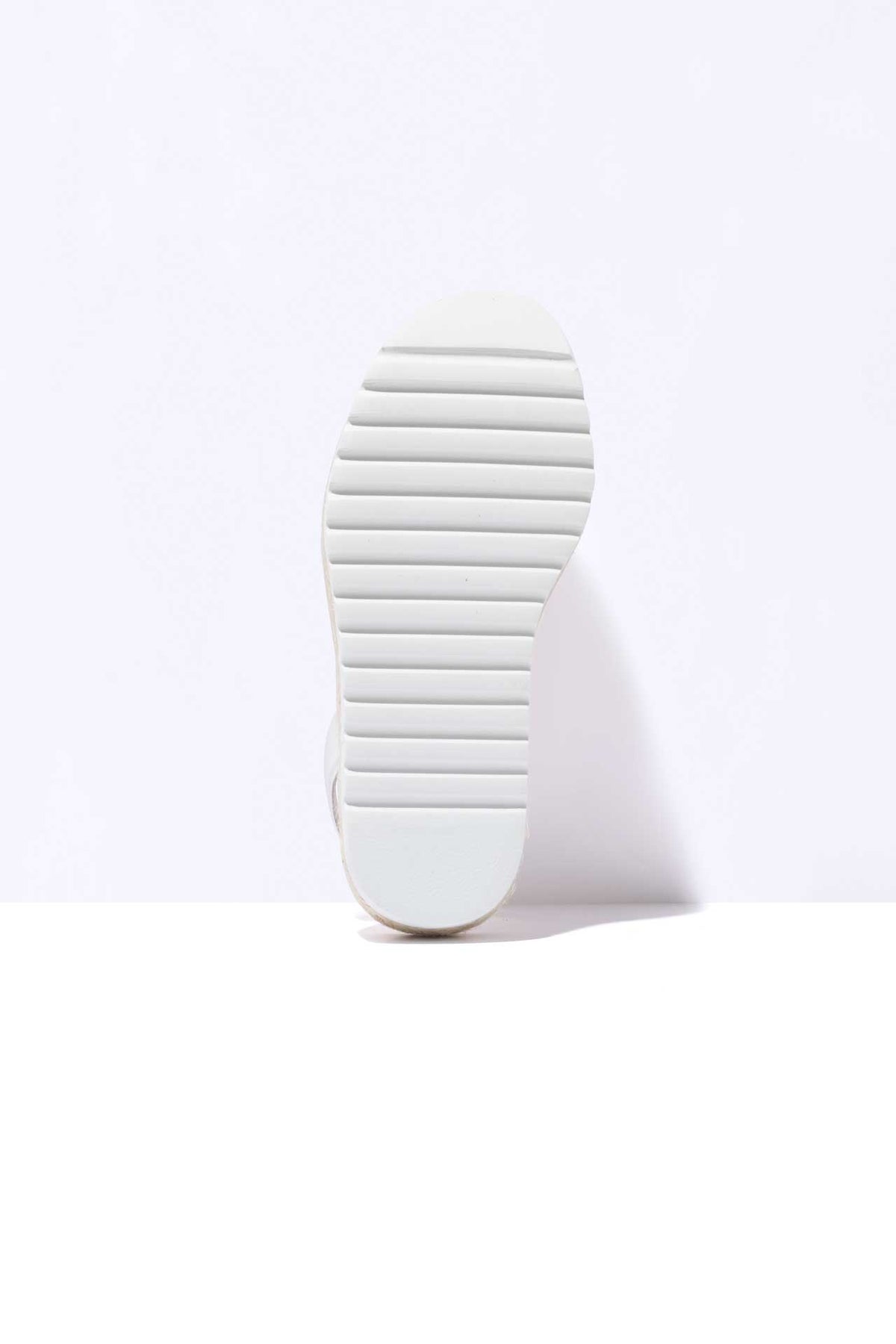 BLANCO CARME - Espadrille Flatform White Woven Leather Menorcan Sandals