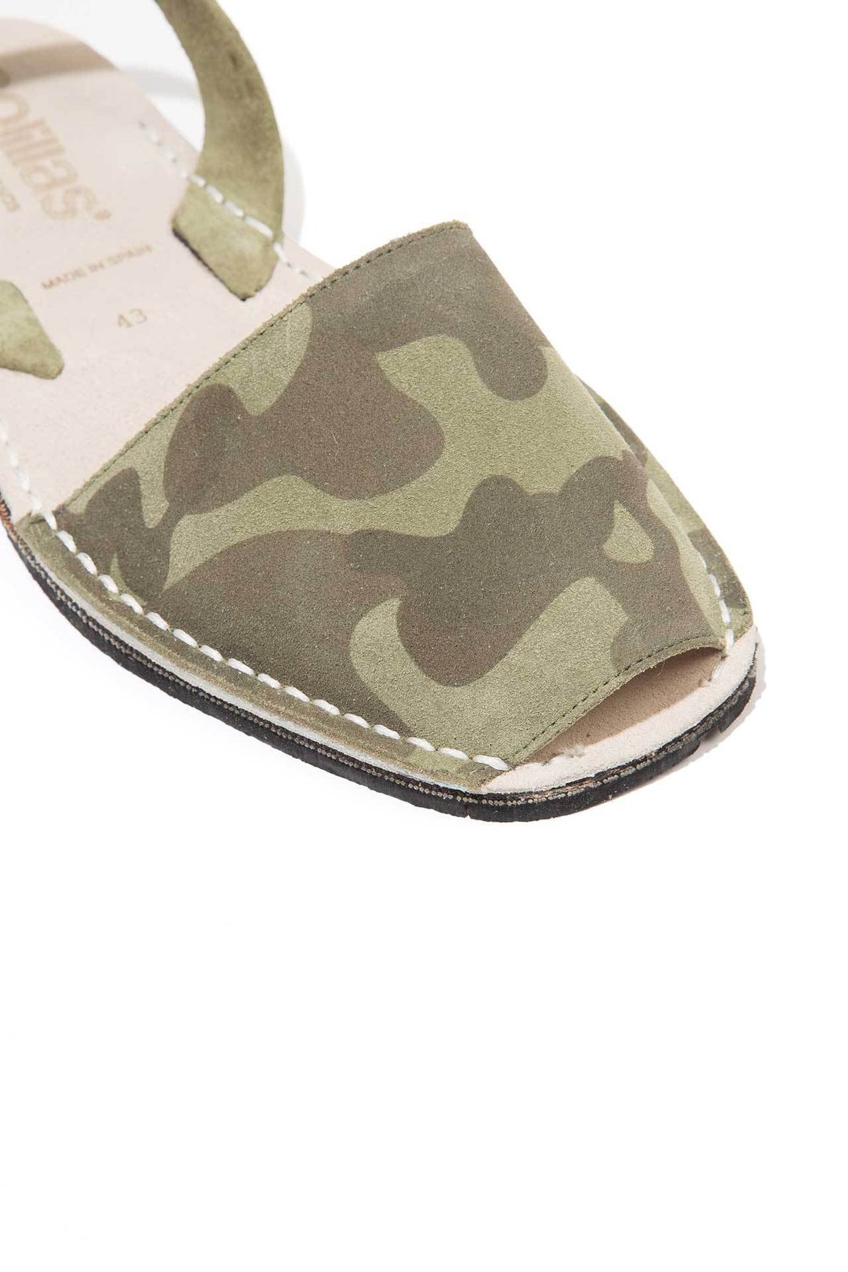 Khaki Camo - Camoflague Suede sandals - Women
