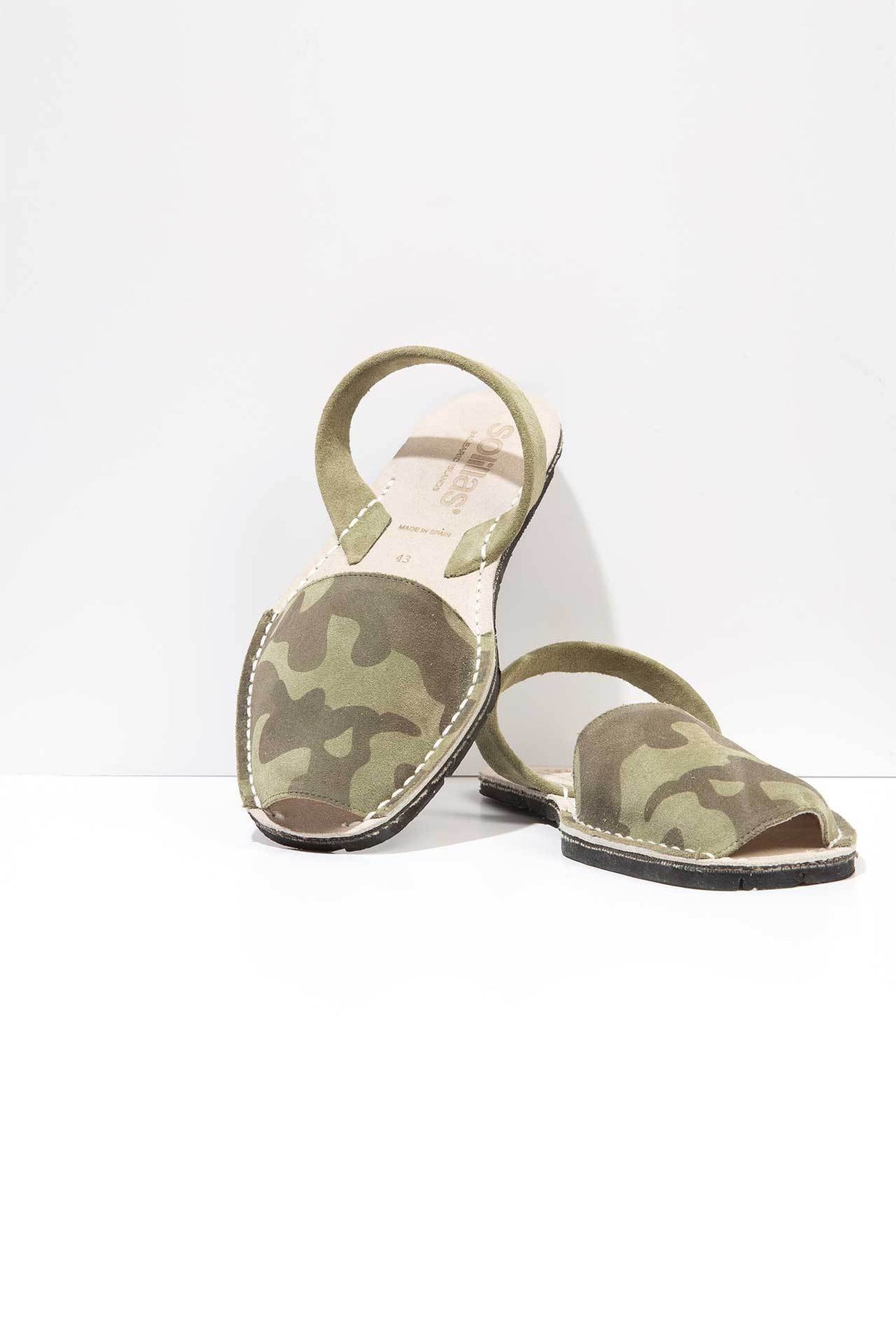 Khaki Camo - Camoflague Suede sandals - Men
