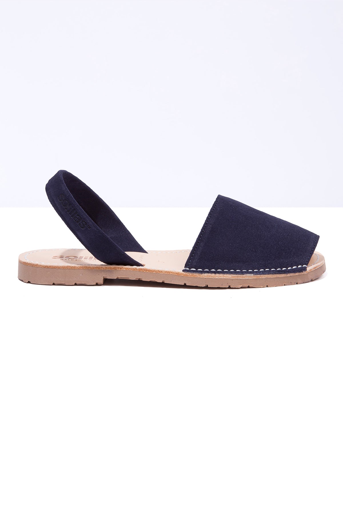 Lalla - Navy Leather Menorcan Sandals
