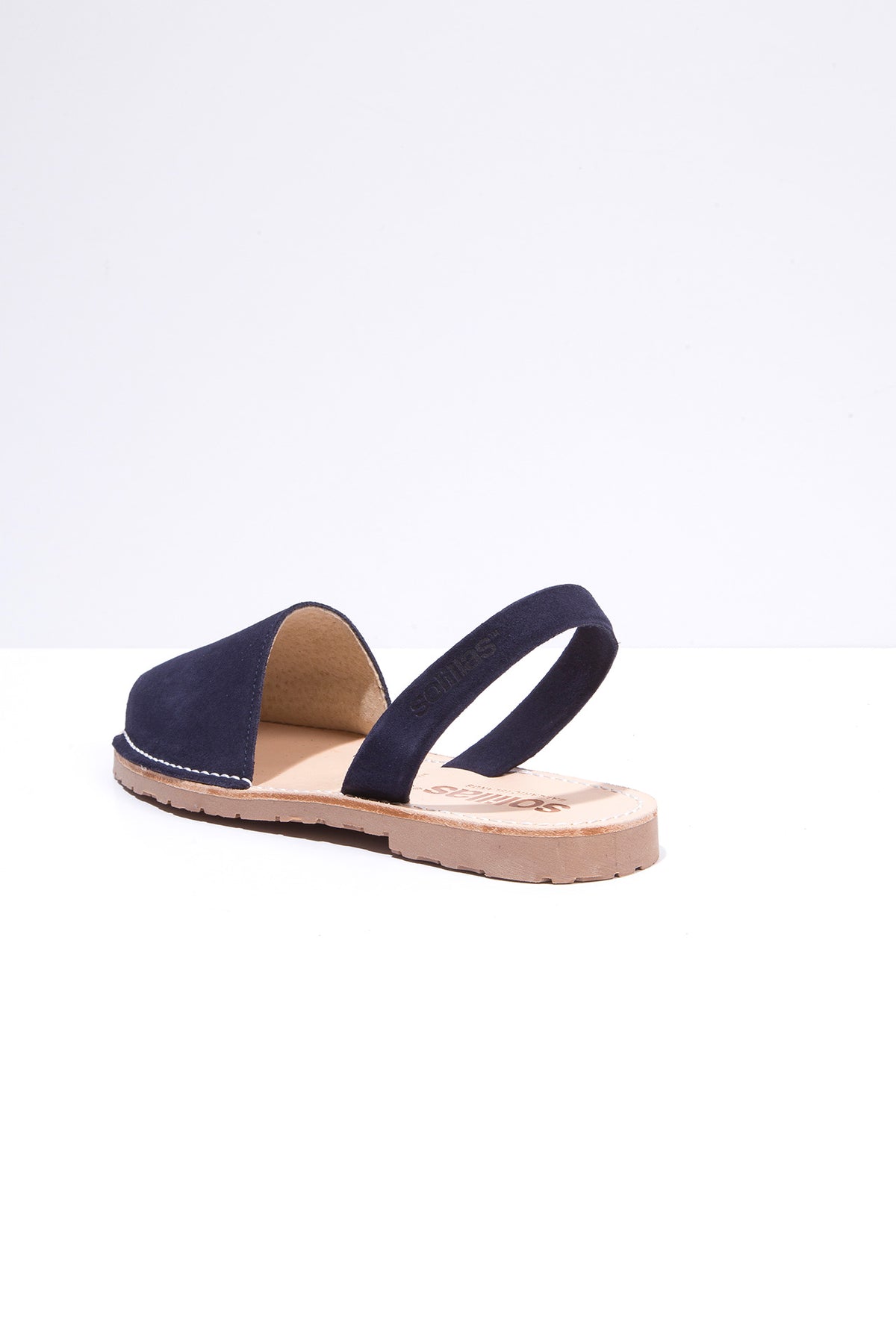 Lalla - Navy Leather Menorcan Sandals