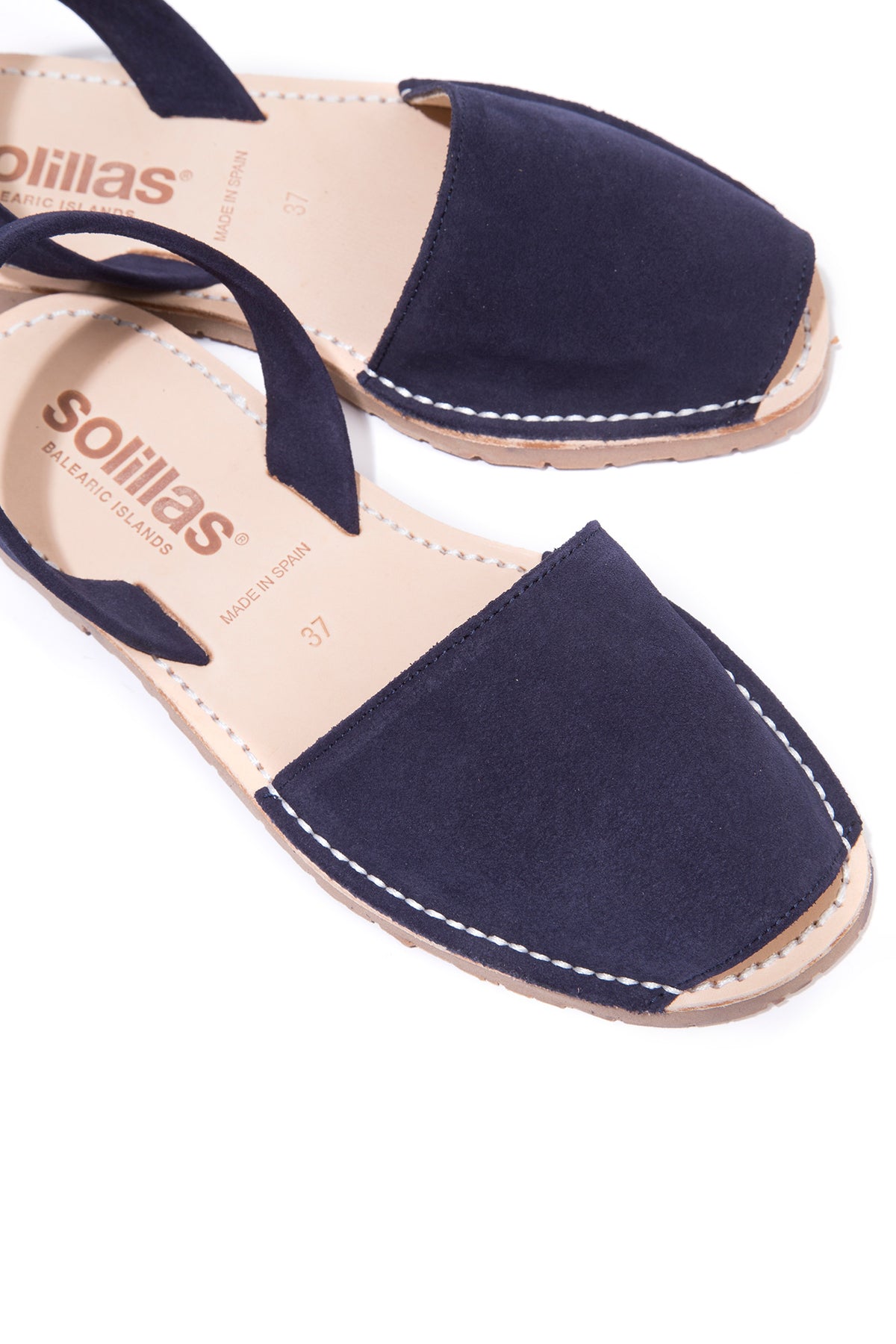 Lalla - Navy Leather Menorcan Sandals