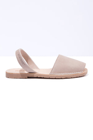 CALMA - Original Menorcan Sandals in Taupe Suede Leather