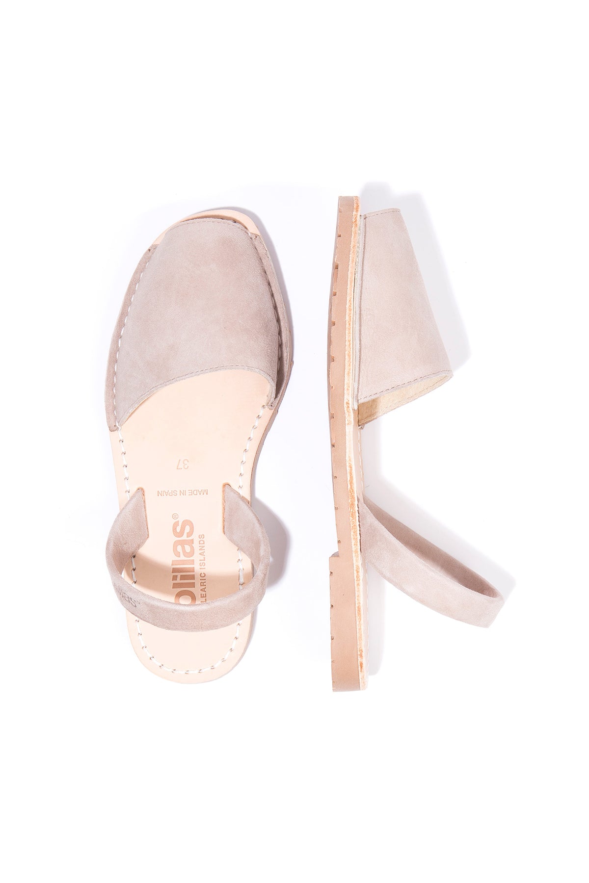CALMA - Original Menorcan Sandals in Taupe Suede Leather