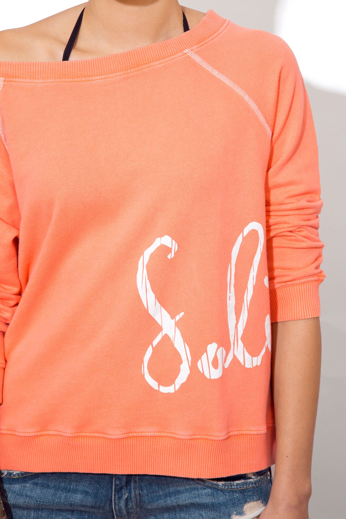 Women's Slouchy Sweatshirt - Scribble Logo