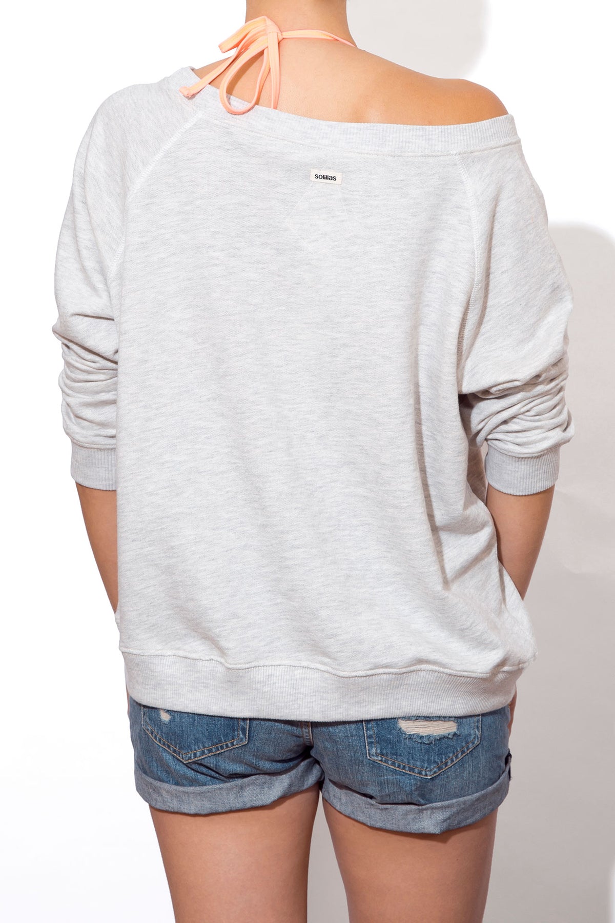 Women's Slouchy Sweatshirt - Grey Logo