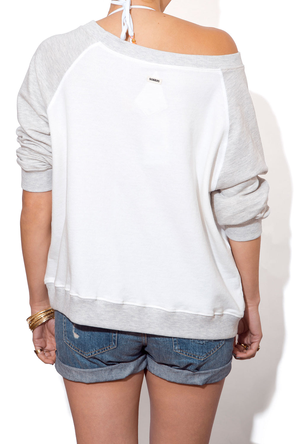 Women's Slouchy Sweatshirt - Two Tone