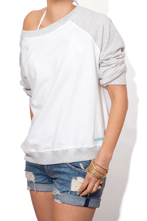 Women's Slouchy Sweatshirt - Two Tone