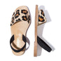 LEOPARDO FRESCA - Leopard Hair-On Leather Ballerina Menorcan sandals