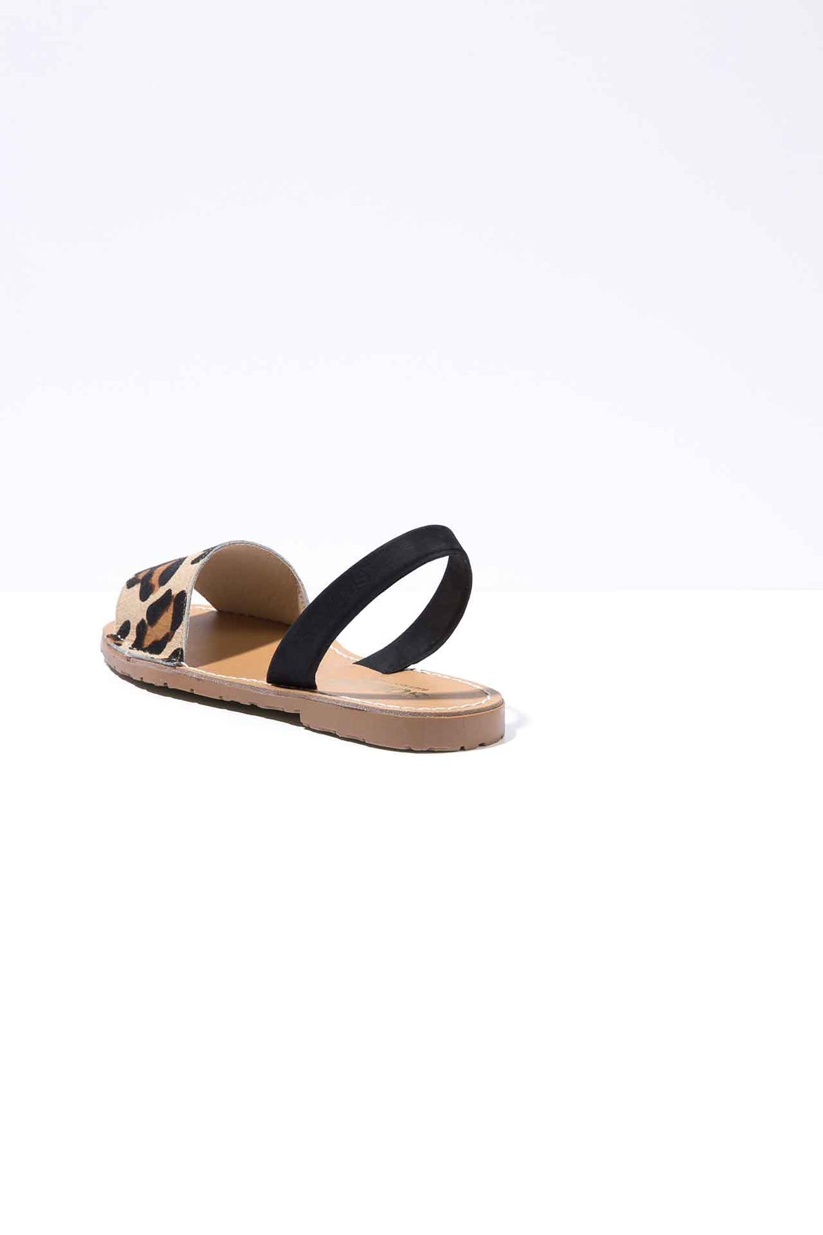 LEOPARDO FRESCA - Leopard Hair-On Leather Ballerina Menorcan sandals