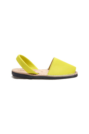 Limon - Yellow Leather Children's Menorcan Sandals