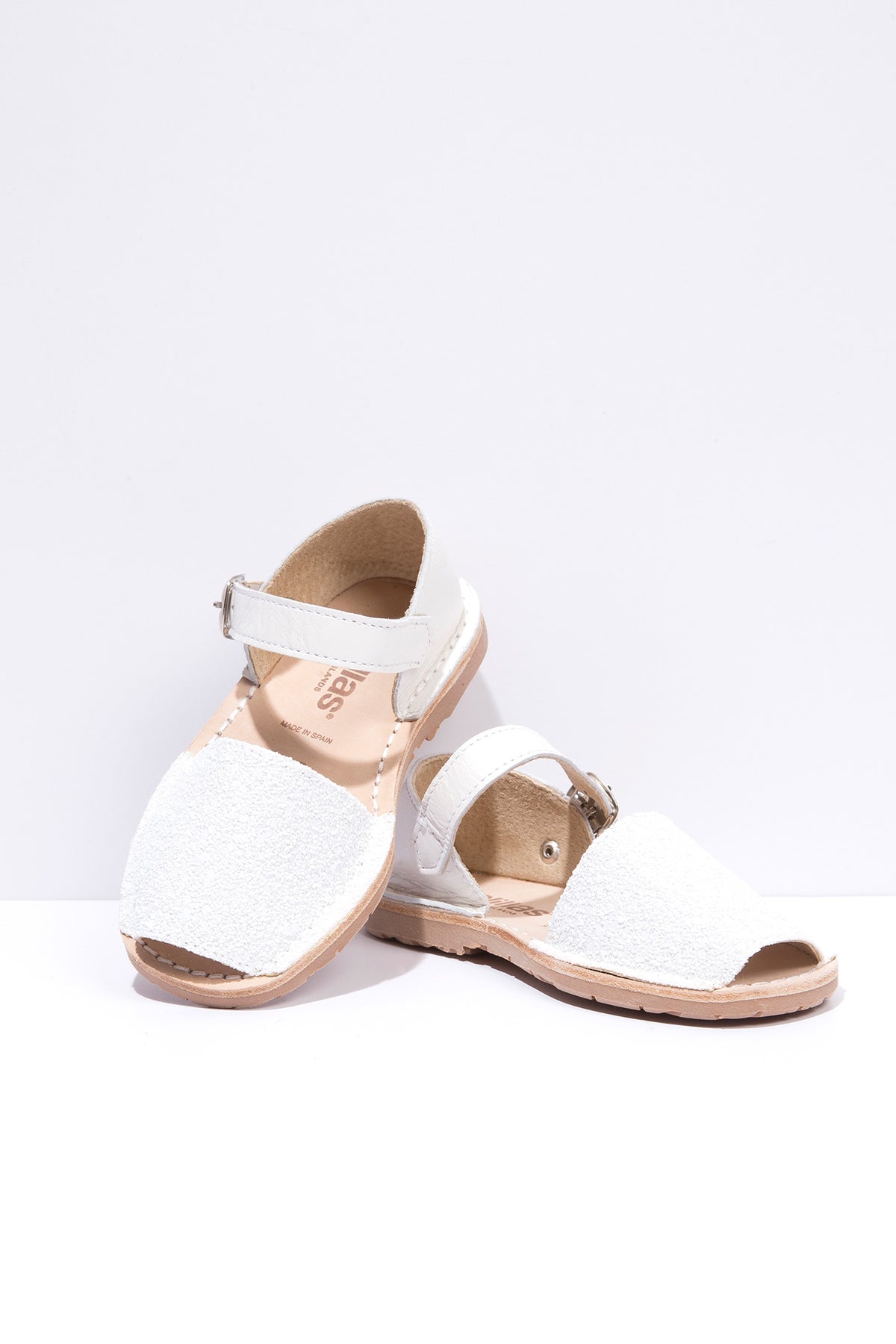 White Satin Flat Sandal with Butterfly Brooch and Ankle Strap - Wedding  Sandals, Bridesmaids Sandals, Flower Girls Sandals