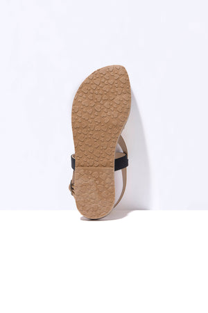 GRIS LEOPARDO ISLA - Grey Leopard Leather Strappy Sandal