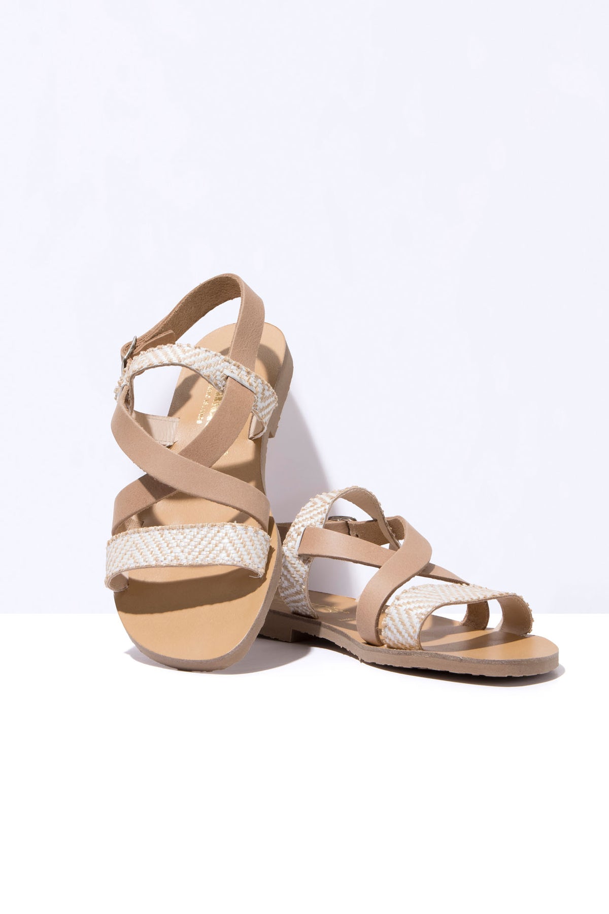 Tan discount strappy sandals