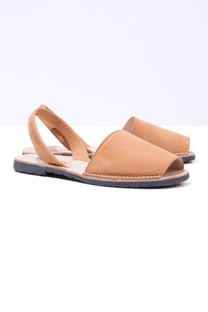 Cuero - Original Menorcan Sandals in Tan Nubuck Leather