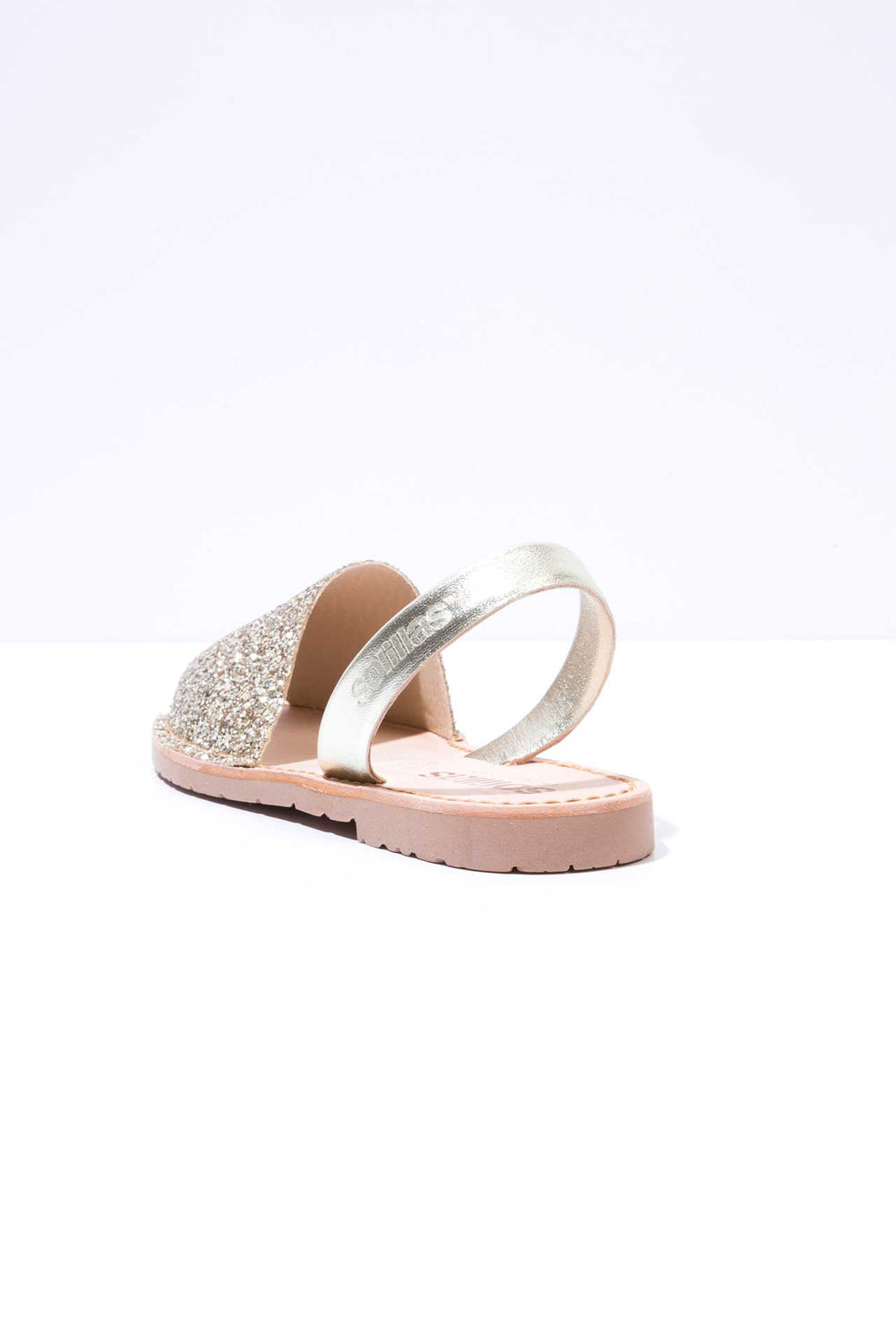Gold Glitter - Metallic Leather Menorcan sandals